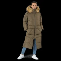 Sale Svea W. Loose Fur Hood Coat Mole