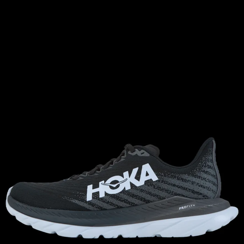 Hoka W Mach 5 Wide Black / Castlerock Svart Hot