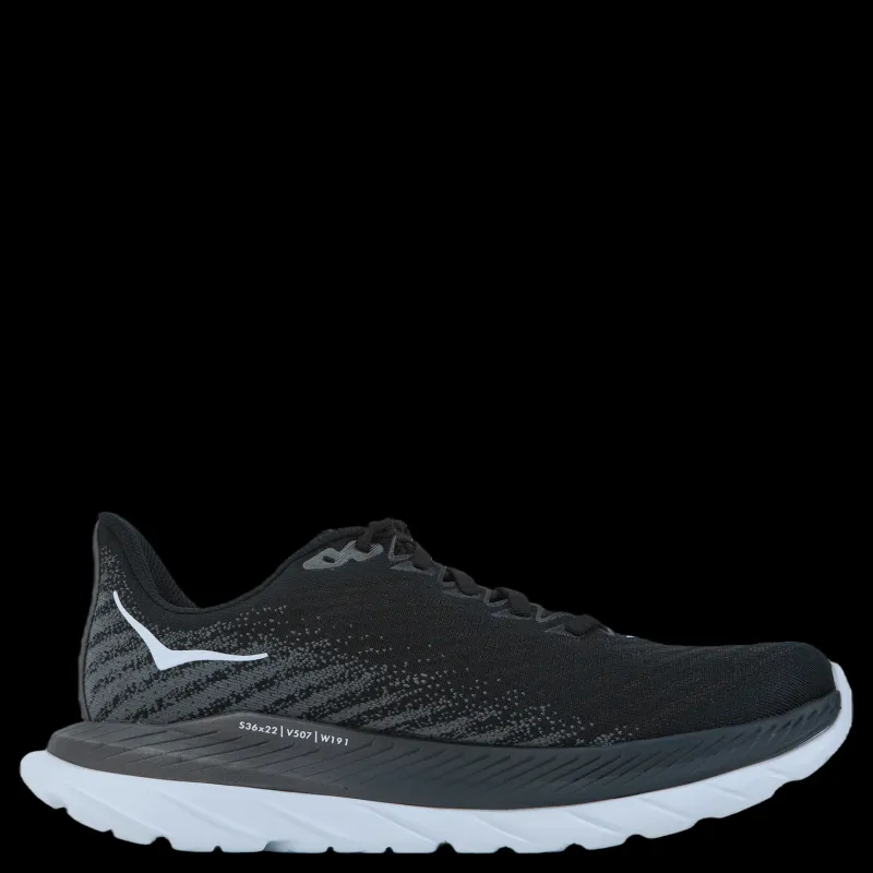 Hoka W Mach 5 Wide Black / Castlerock Svart Hot
