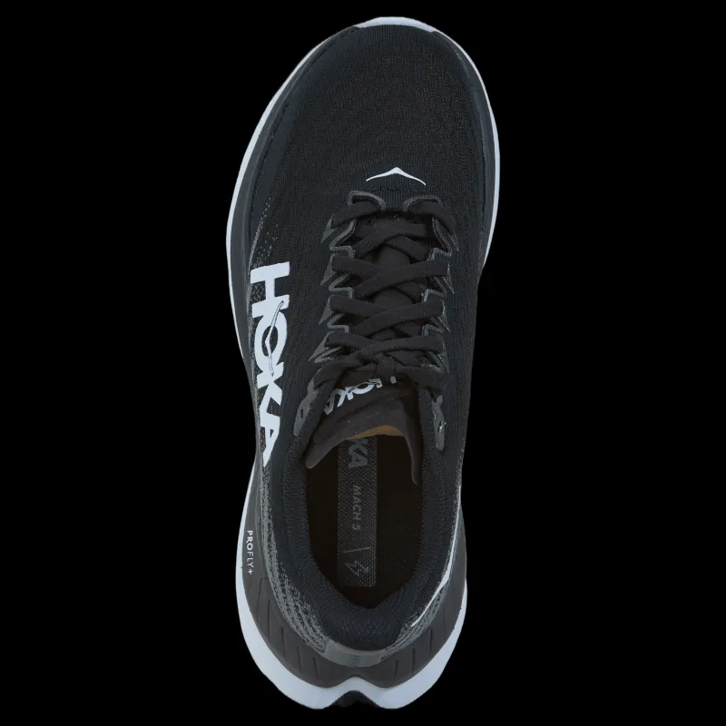 Hoka W Mach 5 Wide Black / Castlerock Svart Hot