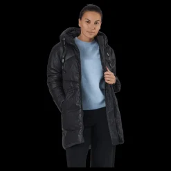 Svea W. Mid Length Shiny Jacket Black Best
