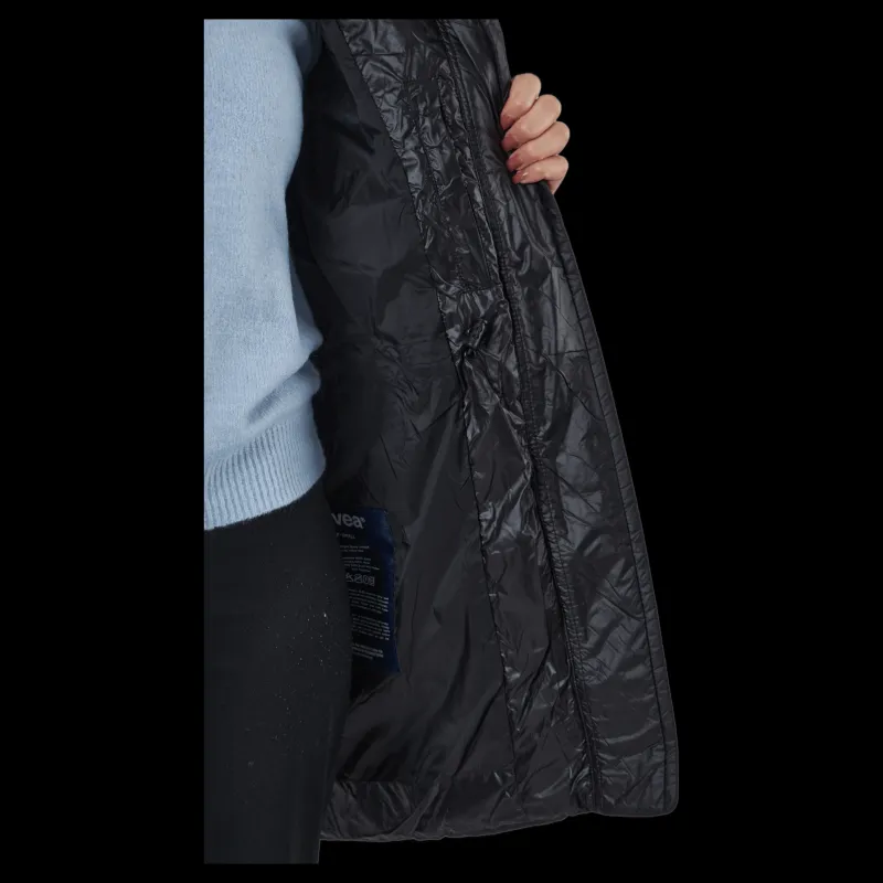 Svea W. Mid Length Shiny Jacket Black Best