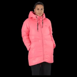 Svea W. Mid Length Shiny Jacket Happy Pink Discount