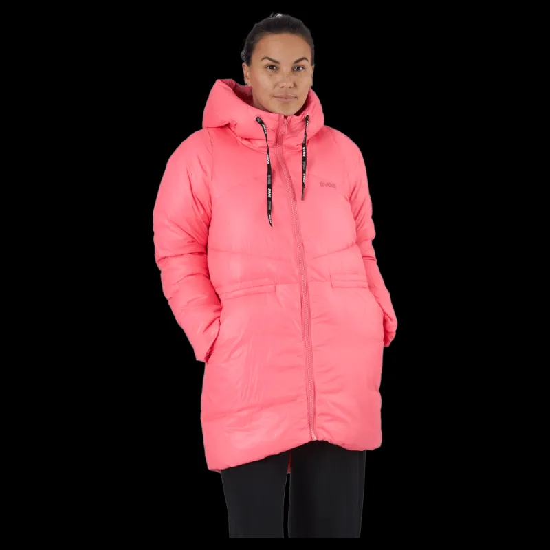 Svea W. Mid Length Shiny Jacket Happy Pink Discount