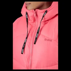 Svea W. Mid Length Shiny Jacket Happy Pink Discount