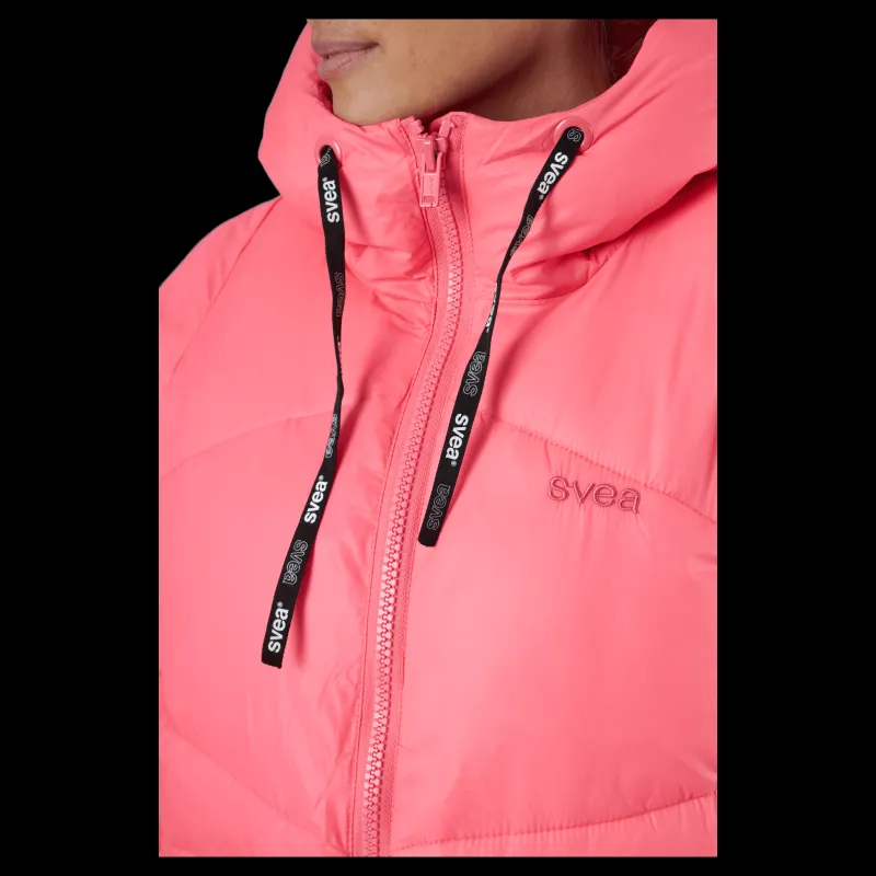 Svea W. Mid Length Shiny Jacket Happy Pink Discount