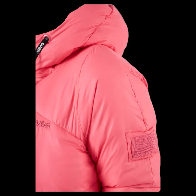 Svea W. Mid Length Shiny Jacket Happy Pink Discount