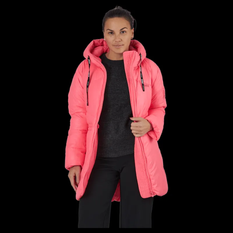 Svea W. Mid Length Shiny Jacket Happy Pink Discount