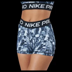 Nike W Np Df Mr 3in Short Aop Black/black Flerfärgad