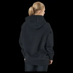 Sale Nike W Nsw Po Hoodie Os Bb Flc Prnt Black/white Svart