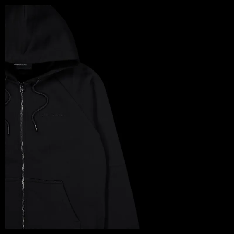 Best Peak Performance W Original Small Logo Zip Black Svart