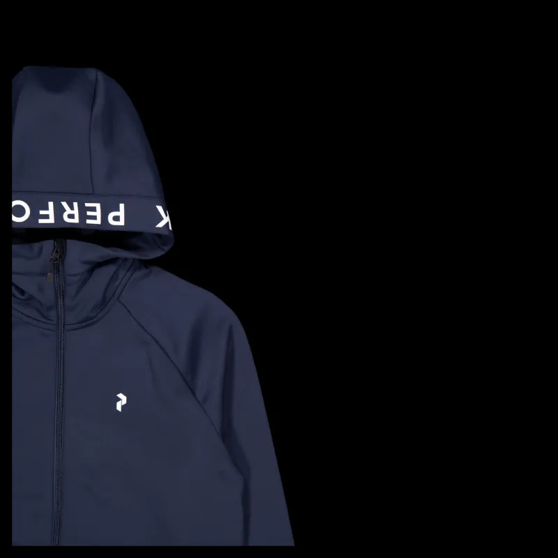 Peak Performance W Rider Mid Zip Hood Blue Shadow Blå Hot