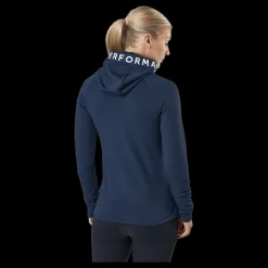 Sale Peak Performance W Rider Zip Hood Blue Shadow Blå