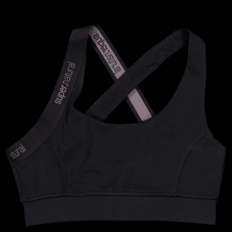 Super.Natural W Rubberribbra Black Svart