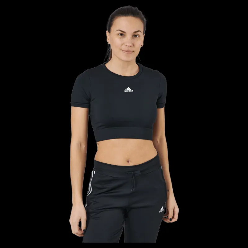 Sale adidas W Sml Fit T Black/white Svart