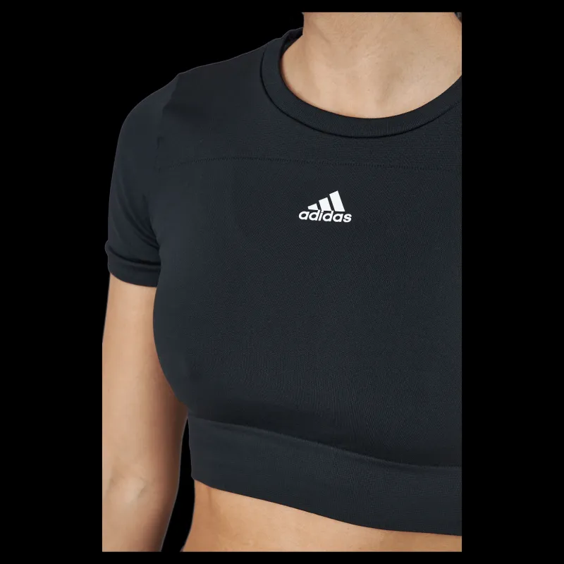 Sale adidas W Sml Fit T Black/white Svart