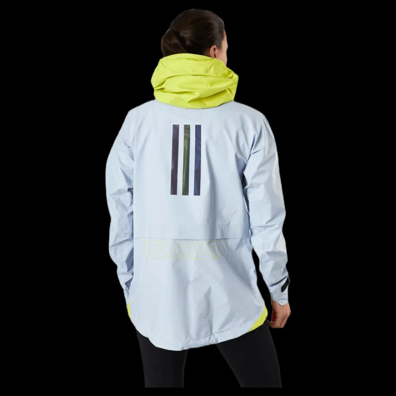 adidas W Terrex Myshelter Gore-Tex Active Jacket Halo Blue / Acid Yellow Grå och Gul Hot