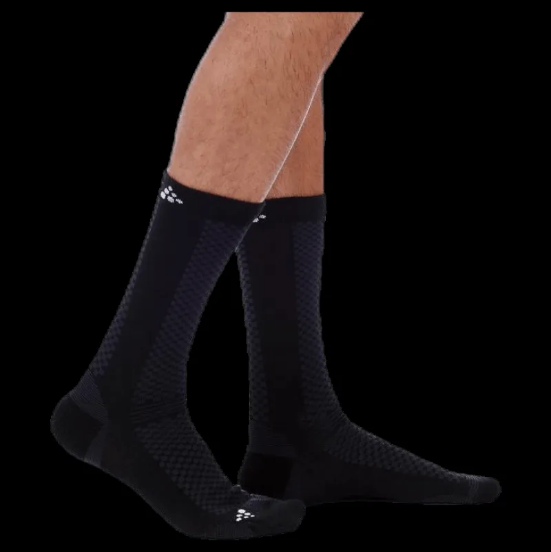 Craft Warm Mid 2-Pack Sock White/Black Vit och Svart Discount