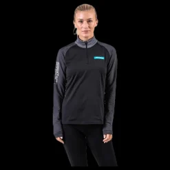 Outlet Newline Warm Zip Shirt Black/Grey Svart och Grå