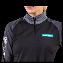Outlet Newline Warm Zip Shirt Black/Grey Svart och Grå