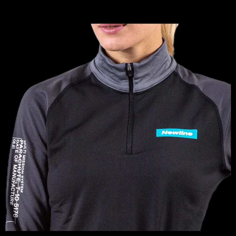 Outlet Newline Warm Zip Shirt Black/Grey Svart och Grå
