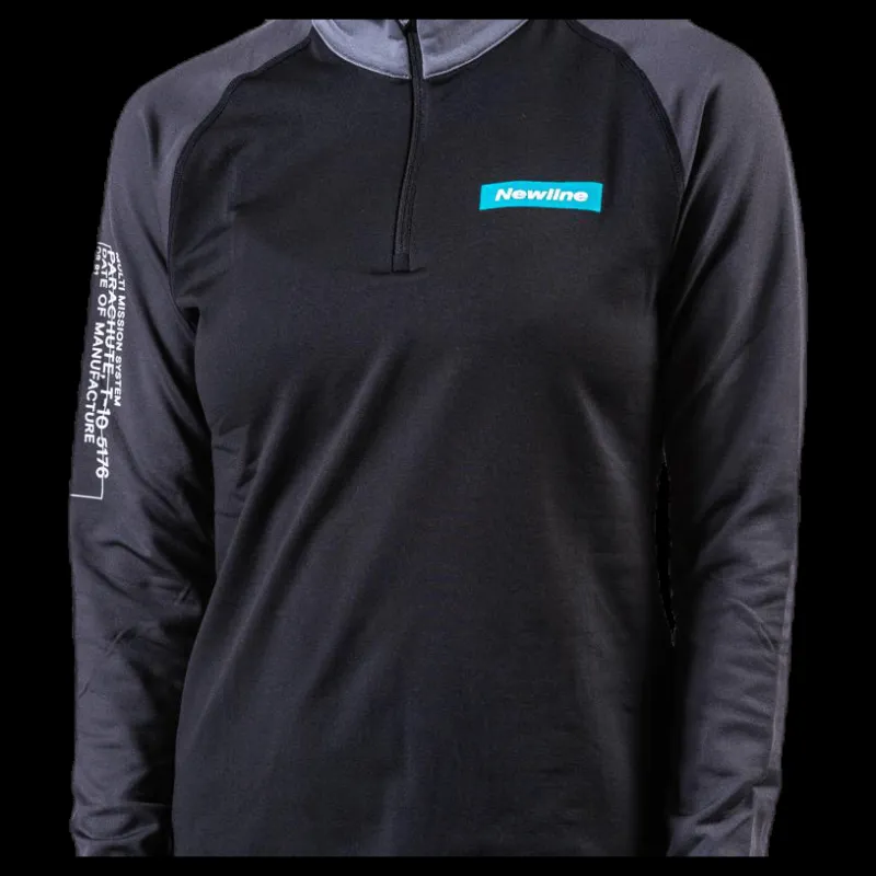 Outlet Newline Warm Zip Shirt Black/Grey Svart och Grå