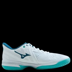 Mizuno Wave Exceed Tour 5 Ac White/turquoise/moroccan Blue Blå