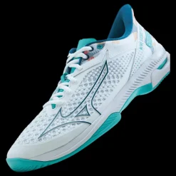 Mizuno Wave Exceed Tour 5 Ac White/turquoise/moroccan Blue Blå