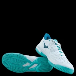 Mizuno Wave Exceed Tour 5 Ac White/turquoise/moroccan Blue Blå