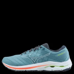 Mizuno Wave Inspire 18 Smoke Blue/white/neon Flame Blå Hot