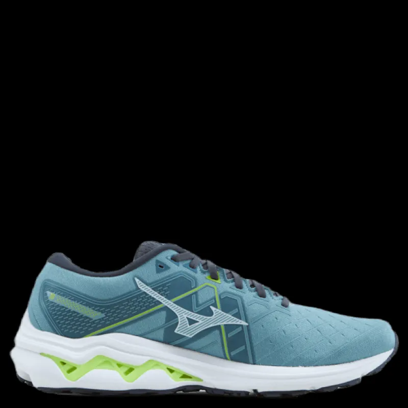 Mizuno Wave Inspire 18 Smoke Blue/white/neon Flame Blå Hot