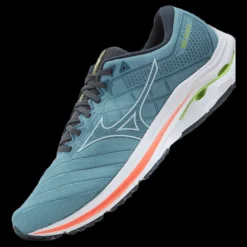 Mizuno Wave Inspire 18 Smoke Blue/white/neon Flame Blå Hot