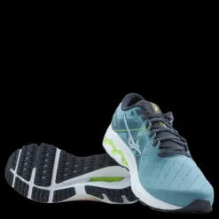 Mizuno Wave Inspire 18 Smoke Blue/white/neon Flame Blå Hot