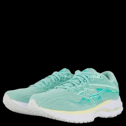Mizuno Wave Rider 27 W Eggshell Blue/white/anise Flow Blå Clearance