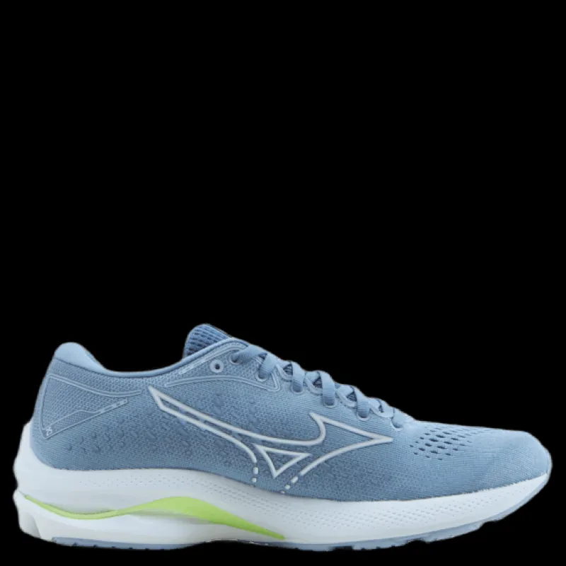 Mizuno Wave Rider 25 W Heather/white/neo Lime Blå New