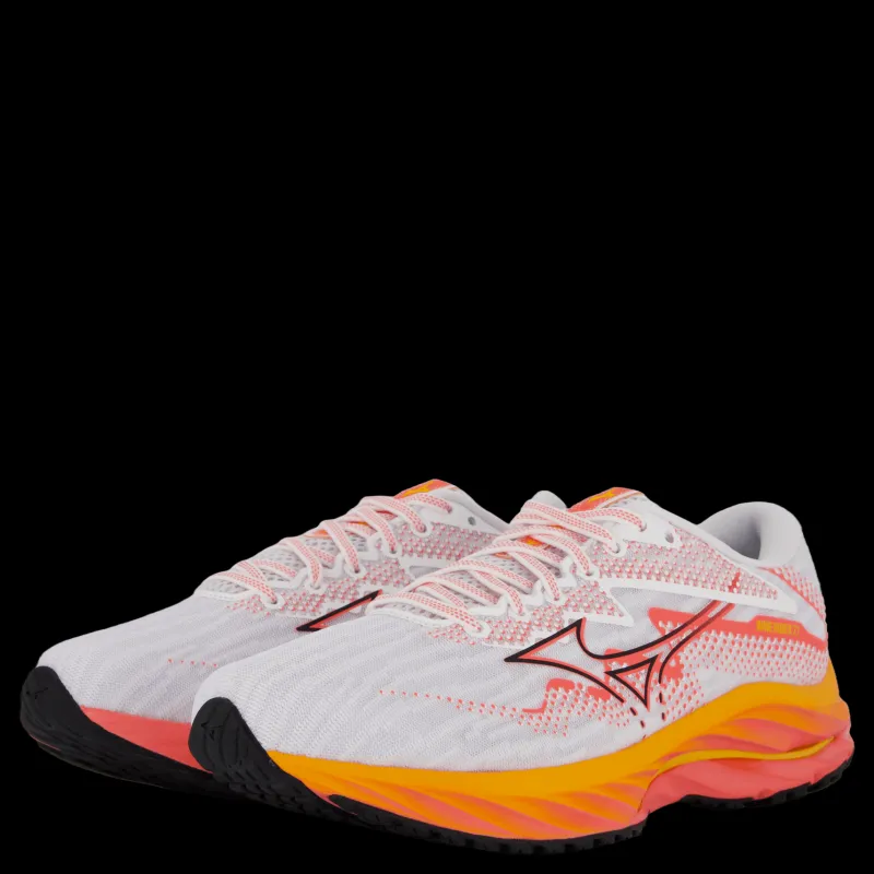 Best Mizuno Wave Rider 27 W White/black/dubarry Flerfärgad