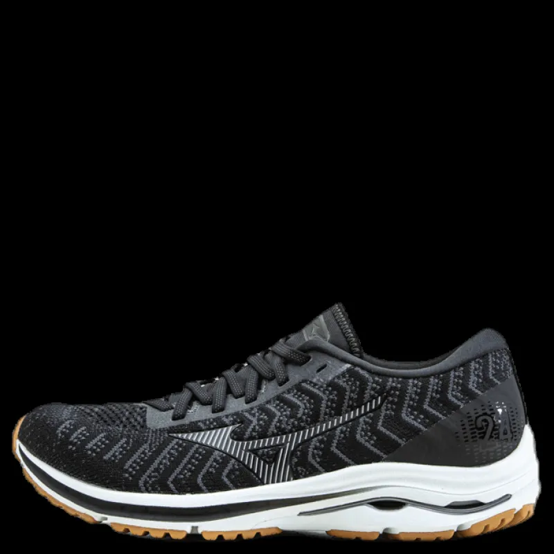 Online Mizuno Wave Rider 24 Waveknit Black Svart