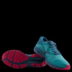 Mizuno Wave Rider Tt W Lagoon/moroccan Blue/pink Peac Turkos Discount
