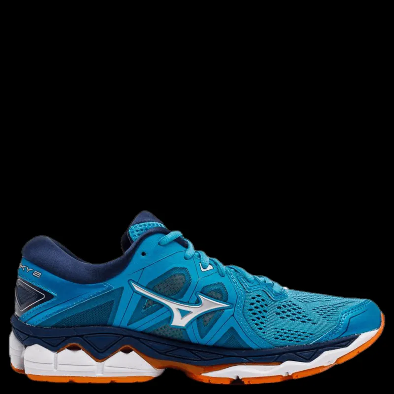 Mizuno Wave Sky 2 Blue/Silver Blå Discount
