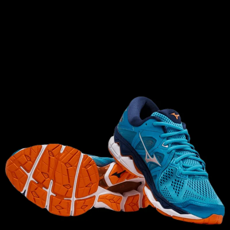 Mizuno Wave Sky 2 Blue/Silver Blå Discount