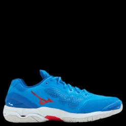 Outlet Mizuno Wave Stealth V French Blue / White / Ignition Blå