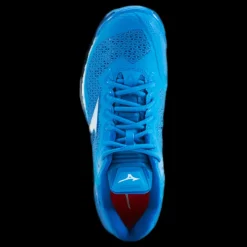 Outlet Mizuno Wave Stealth V French Blue / White / Ignition Blå