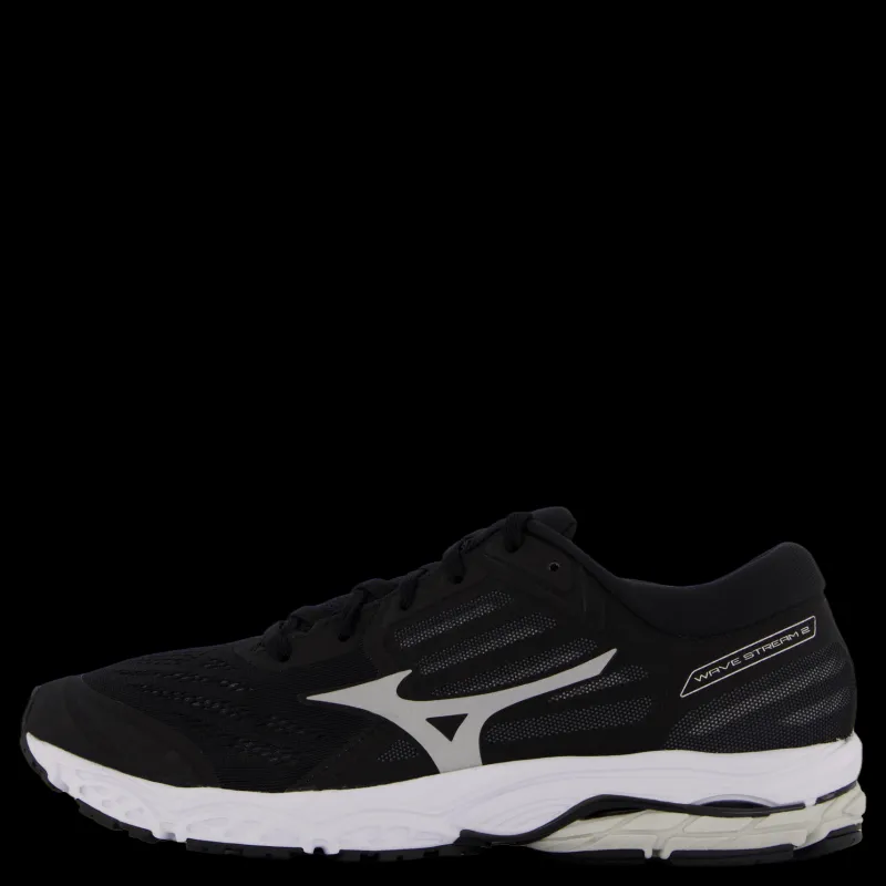 Mizuno Wave Stream 2 Black/silver/oyster Mushroom Svart