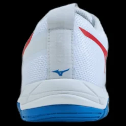 Mizuno Wave Supersonic 2 White / Ignition Red / French Vit Clearance