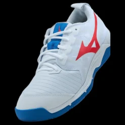 Mizuno Wave Supersonic 2 White / Ignition Red / French Vit Clearance