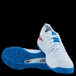Mizuno Wave Supersonic 2 White / Ignition Red / French Vit Clearance
