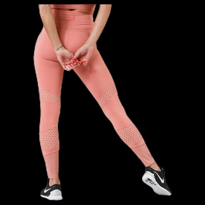 New Better Bodies Waverly Mesh Tights Pink Rosa
