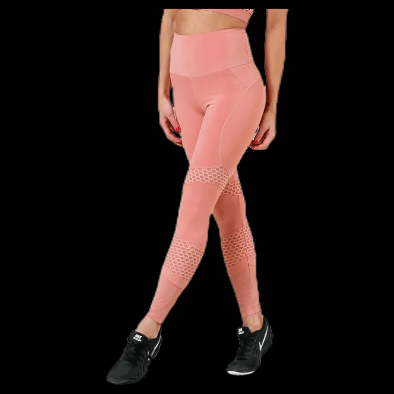 New Better Bodies Waverly Mesh Tights Pink Rosa