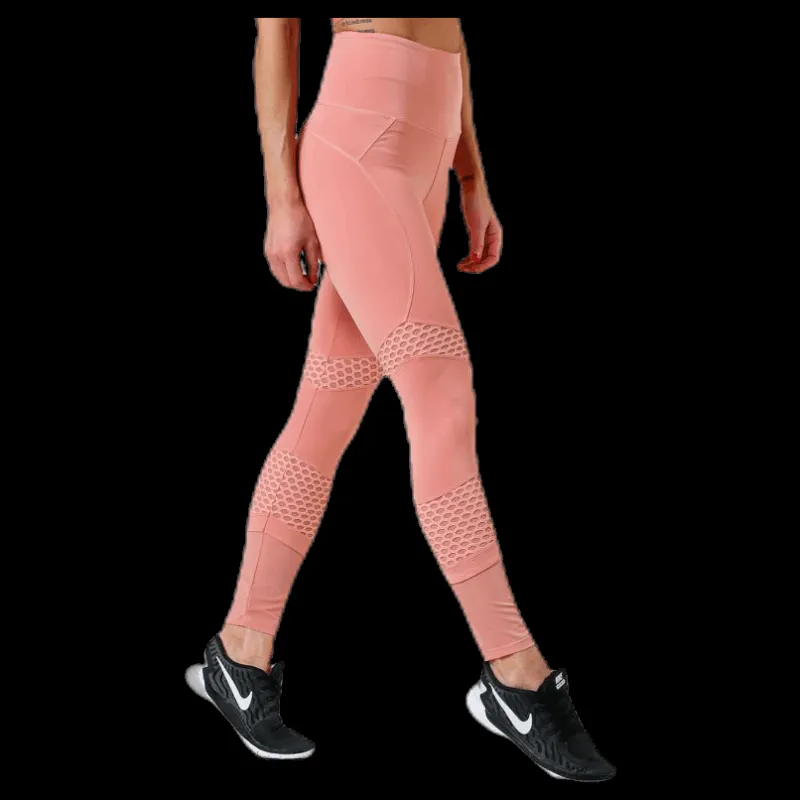 New Better Bodies Waverly Mesh Tights Pink Rosa