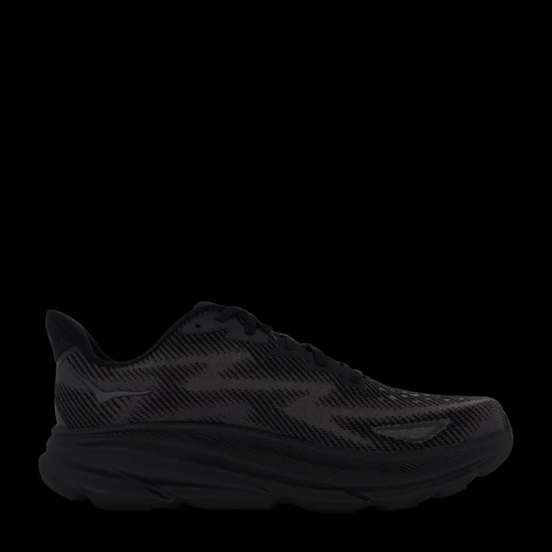Clearance Hoka W clifton 9 Black / black Svart
